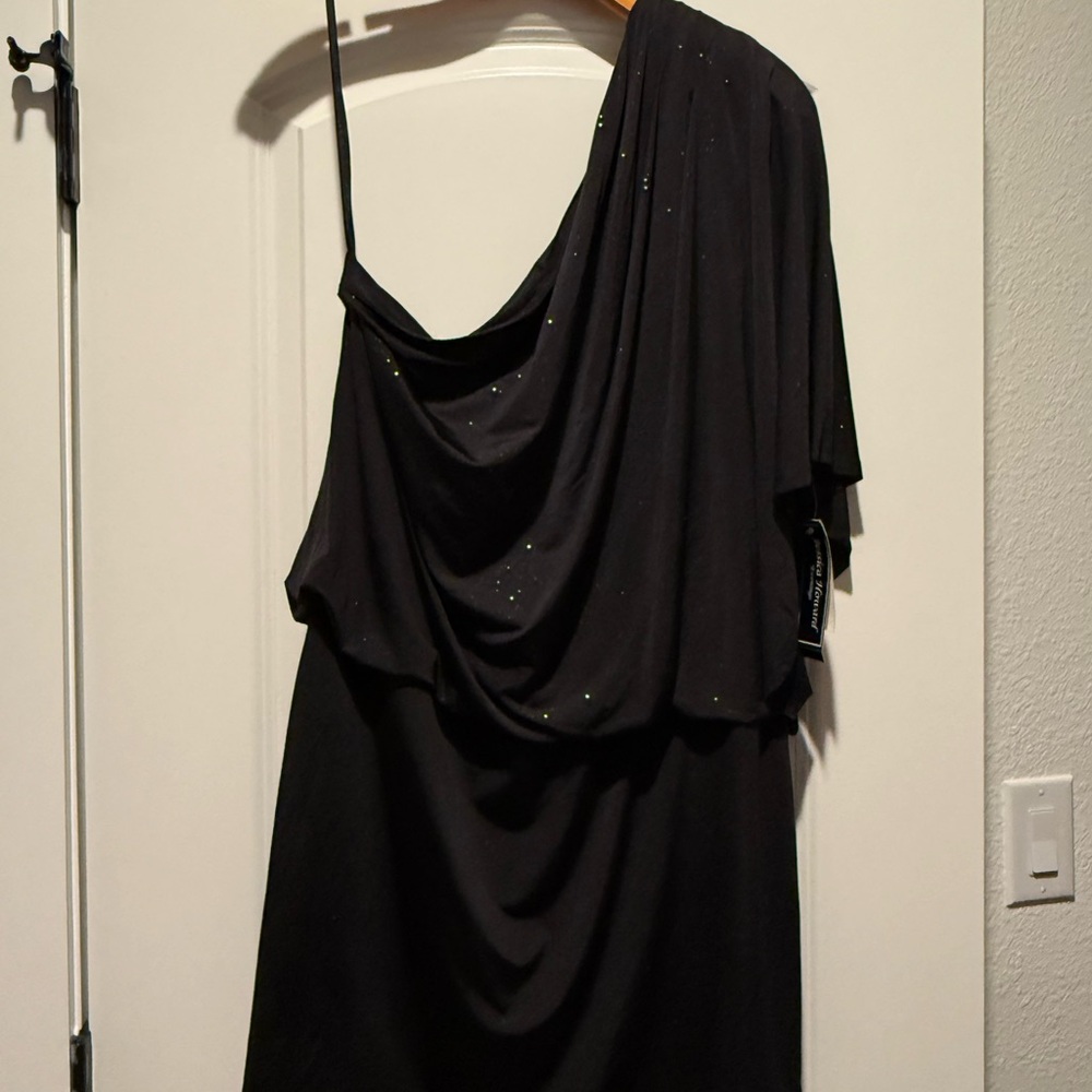 Black Asymmetrical One-Shoulder Cocktail Dress